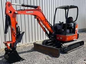 Mini-excavatrice Kubota U35-4, 28 CV, diesel, sur chenilles, avec système ROPS ouvert, moteur hydraulique auxiliaire, pompe, boîte de vitesses - Product Image 5