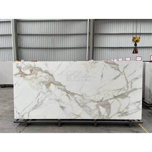 Dalles de pierre frittée blanches grand format, prix de gros usine, parfaites pour les revêtements de sol de villas, comptoirs, escaliers et panneaux muraux - Product Image 5