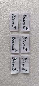 ป้ายพิมพ์โลโก้ทออย่างดีสำหรับเสื้อผ้าและนักออกแบบสิ่งทอบ้านสั่งทำบนฐานสีขาวสำหรับป้ายเสื้อผ้า - Product Image 2