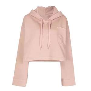 Precio bajo High Street 300GSM OEM/ODM Servicio Mujeres Crop Top Sudadera con capucha Ropa informal Recortada Moda Outwear Mujeres Sudadera con capucha - Product Image 1