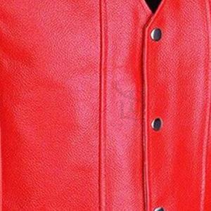 Nueva llegada de los hombres de cuero genuino estilo casual Chaleco con cuello en V ropa exterior transpirable para invierno chalecos de cuero de los hombres - Product Image 3