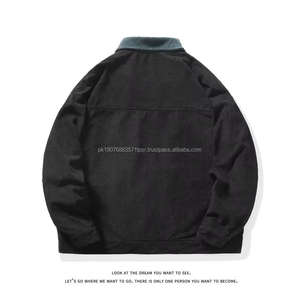 เสื้อแจ็คเก็ตคอร์ดูรอยดีไซน์ OEM คุณภาพสูงสำหรับผู้ชาย ฤดูใบไม้ร่วง ฤดูหนาว ทรงหลวม สไตล์วัยรุ่น แฟชั่นผู้ชาย ตกแต่งด้วยผ้าแบบ Patchwork สวยงาม แจ็คเก็ตเบสบอล - Product Image 5