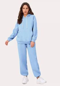 Conjunto Deportivo de Moda de Alta Calidad para Mujer, Chándal 2023, Venta al por Mayor Personalizada, Transpirable, 65% Algodón, 35% Poliéster, Conjunto de 2 Piezas con Sudadera con Capucha - Product Image 4