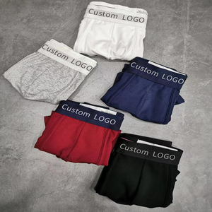 Ropa interior de algodón y LICRA para hombre, Calzoncillos Bóxer suaves y cómodos con logotipo personalizado, estilo básico, novedad - Product Image 3