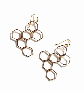 Pendientes minimalistas de luna de latón dorado para niñas, pendientes de joyería de moda, venta al por mayor, pieza de diseño solar, tendencia superior - Product Image 6