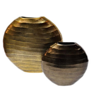 <b>Gold</b> Time Piece Modern Design Aluminium Metal Flower <b>Vase</b> Mirror Polished High Quality Planter Hot Selling Floor <b>Vase</b> - Product Image 5