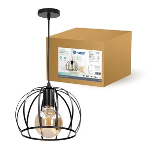 Lampada a sospensione rotonda nera Carnot E27 190mm (GSC 204400067) - Product Image 2