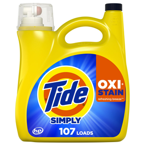 Tide Simply Oxi Boost + Ultra Stain Release, Brise Rafraîchissante, 107 Lavages, 151 fl oz - Product Image 1