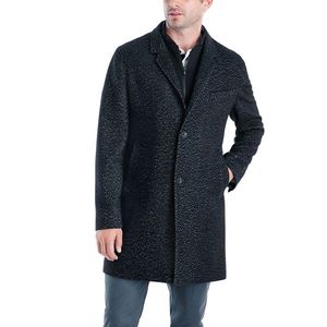 Cappotto Classico Pike da Uomo Michael Kors, Nero, in Lana, Taglia 36, Lungo, Casual, Slim Fit, con Cappuccio, Cerniera e Bottoni Decorativi - Product Image 1