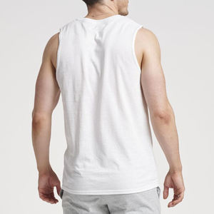 Venta al por mayor de alta calidad en blanco hombres tanque ácido lavado camiseta sin mangas hombres deporte gimnasio camiseta sin mangas lavado con ácido camiseta sin mangas para hombres - Product Image 6