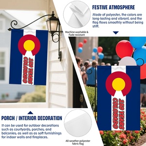 <strong>Custom</strong> 12X18In Colorado 150th Anniversary and 250th Anniversary Double Celebration Garden Flag Polyester American Flag - Product Image 3