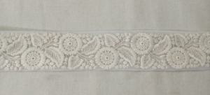 Rubans de travail en fil brodé floral en organza écologique sur mesure 2 options de couleur 1-1/4 "de largeur pour la revente de magasins de dentelle - Product Image 2