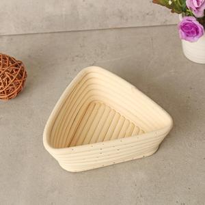 Panier à pain en rotin triangulaire fait à la main, écologique, 100% naturel, sans danger pour les aliments, paniers banneton, bols à pâte - Product Image 4