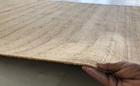 Tapis indien moderne fait main 100 % jute, léger, à rayures, tissage plat, Dhurry rectangulaire AISHA FABS pour la maison et la zone de prière