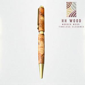 Stylo bille multifonctionnel de luxe fait main 0,7 mm de haute qualité en bois de café stabilisé du Vietnam, collection améthyste - Product Image 5