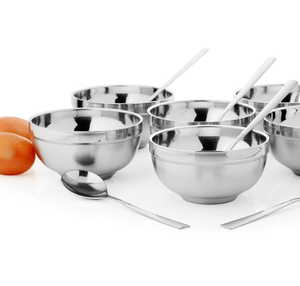 Bol en acier inoxydable soupe alimentaire servant salade bols à mélanger prix raisonnable bol de cuisine en acier inoxydable - Product Image 6