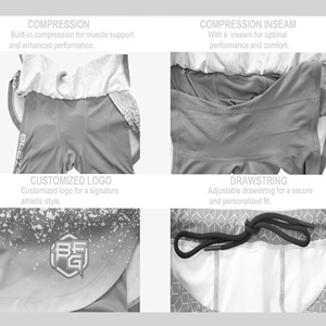 Pantalones cortos Nogi BJJ MMA personalizados de alta calidad para mujer, lona transpirable, doble capa, diseño sublimado multicolor para grappling - Product Image 5