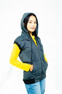 Chaqueta gris oscuro de alta calidad, chaqueta transpirable para mujer, chaqueta con cremallera, chaquetas para mujer - Product Image 1