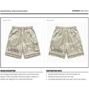 Pantalones Cortos Casuales de Gimnasio para Hombre, Ecológicos, de Algodón/Poliéster, con Estampado 3D, Ajuste Holgado, Antiarrugas, de Secado Rápido, Suministro OEM - Product Image 6