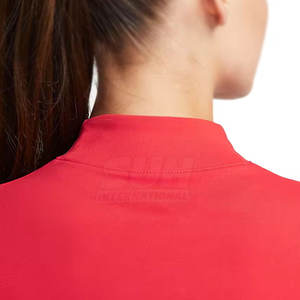 Hauts de yoga pour femmes en Spandex/Nylon légers de qualité supérieure, avec logo personnalisé sur le devant, tissu respirant, design personnalisable, manches longues, pour la gym - Product Image 4