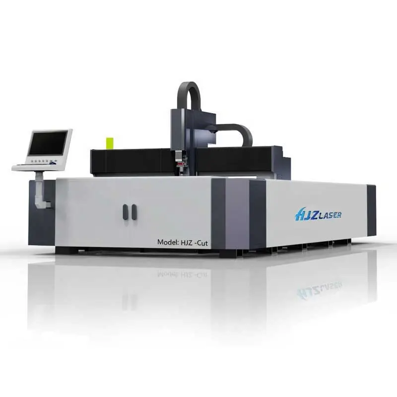 ماكينة قطع المعادن بالليزر ثلاثية الأبعاد 3 كيلووات 1000 واط بسعر المشتري 8 أقدام×4 أقدام معدنية مستخدمة في الدعاية من HJZ
