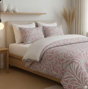 ชุดเครื่องนอนสามชิ้นลายเรขาคณิตแบบทอจากไมโครไฟเบอร์โพลีเอสเตอร์สไตล์ยุโรปสมัยใหม่ พิมพ์ลายแบบ Reactive ใช้ได้ทุกฤดู - Product Image 3