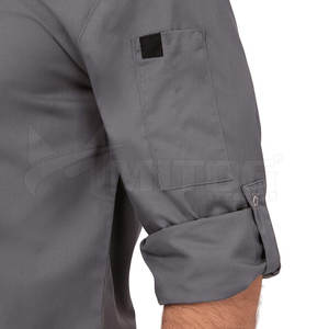 Último diseño cómodo abrigo de Chef de secado rápido Material duradero tamaño adulto restaurante y Bar uniformes - Product Image 5