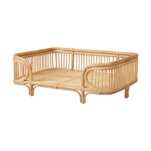 เตียงนอนสุนัขหวายเป็นมิตรต่อสิ่งแวดล้อมมาใหม่พร้อมเบาะนุ่มอุปกรณ์ตกแต่งบ้านให้ความอบอุ่นและสบายจากเวียดนาม - Product Image 1