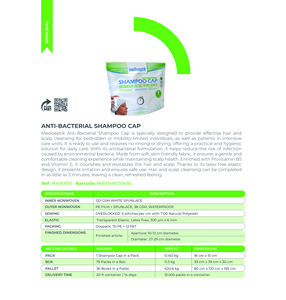 Gorro de Champú Antibacteriano Mediseptik de Tela No Tejida Spunlace para el Cuidado del Paciente - Product Image 2