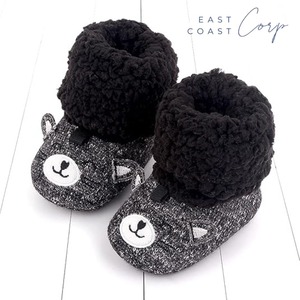 Premières chaussures de marche pour bébé, chaussons en polaire douce, bottes d'hiver antidérapantes pour bébé fille/garçon avec pantoufles pelucheuses - Product Image 1