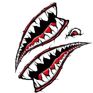 Car Sticker Shark Mouth Design Large Car Body Side Scratch <b>Cover</b> Creative Decal - Product Image 5