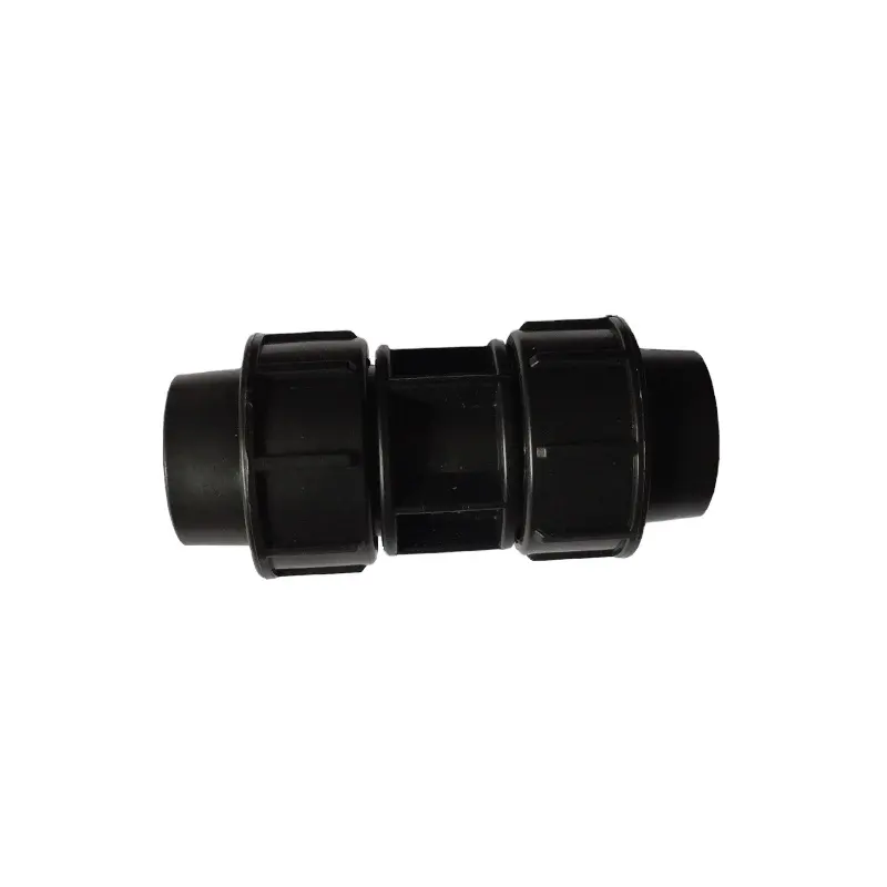 Italian Type PP Compression Pipe Fittings Black Equal coupling Factory Supply for irrigation PN16