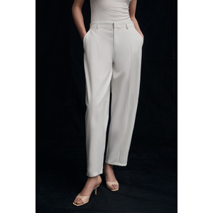 GRIMELANGE GRAZIA Women's Soft Textured Woven <b>Balloon</b> Leg Trousers - Product Image 4