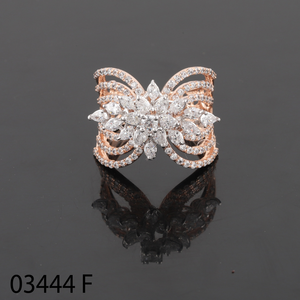 แหวนเพชรแบบซ้อนกันได้สำหรับผู้หญิงแหวนเพชรที่ปลูกในห้องปฏิบัติการ10K สีโรสโกลด์ได้รับการรับรองดอกไม้ป่ากระซิบอินเทรนด์หมั้นแต่งงานแหวนสำหรับผู้หญิง - Product Image 5