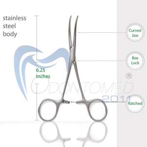 Pinzas Hemostáticas Curvas de Acero Inoxidable de Primera Calidad, Aprobadas por la CE, Odontomed2011 ODM-212, Garantía de 2 Años, Cirugía General - Product Image 5