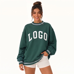 Custom Mock Neck Sweatshirt Mockneck Sweat Shirt <b>Pullover</b> Cotton Fleece Embroidery Logo <b>Jumper</b> Women Oversized Sweatshirt - Product Image 1
