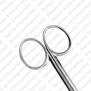 Tijeras oftálmicas de calidad superior, puntas romas en ángulo de 9cm, instrumento Médico Quirúrgico, tijeras oftálmicas a la venta - Product Image 5