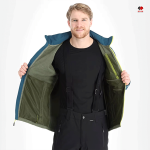 Chaqueta Softshell de Diseño Personalizado para Hombre con Cierre de Cremallera Ecológico, Tejido Transpirable con Logotipo Personalizado, Tallas Grandes - Product Image 3