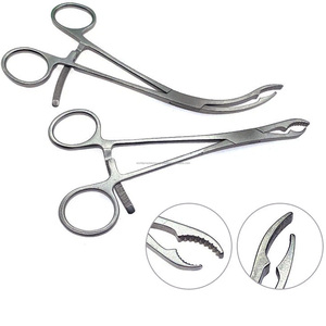 Pince de maintien osseux de la cheville World Precision Surgical, droite et courbée, instrument chirurgical orthopédique en acier inoxydable ISO13485 - Product Image 1