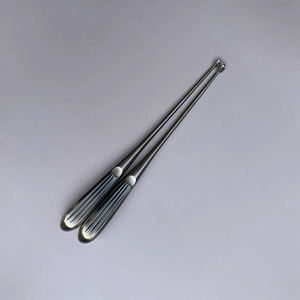 Instruments de chirurgie osseuse de qualité supérieure ensemble de curettes en os Curette chirurgicale en acier allemand de 170 mm de long avec poignée enduite de titane - Product Image 2