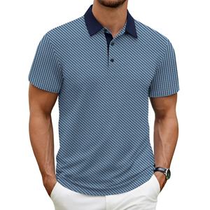 Nuevo diseño personalizado impreso sólido Golf Polo camiseta Slim Fit logotipo personalizado manga corta hombres Polos - Product Image 2