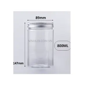 800ML aluminum screw cap jar with size 90*150 - model C328 from Vietnam high quality ready to export