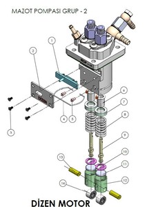 Dizen động cơ TR-ERB phun nhiên liệu bơm tương thích với Kubota Z482 động cơ diesel - Product Image 4