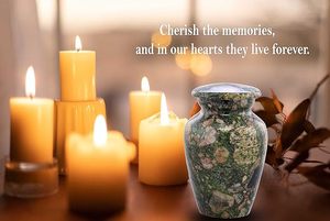 Handmade <b>Large</b> Adult Size Mosaic Aluminium Glass Cremation <b>Urn</b> Unique Funerals Supply With Individual Tiles Applied Burial - Product Image 5