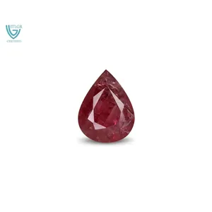 Rubis naturel (Manik) 3,3 carats, pierre précieuse non montée, taille coussin facettée, émeraude qualité AA+, créé en laboratoire par traitement thermique, disponible rouge rose - Product Image 1