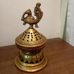 Quemador de Incienso de Latón de Color Personalizado para el Hogar y Lugares Religiosos, Incienso Indio Bakhoor, Difusor de Aromaterapia Natural Duradero - Product Image 2