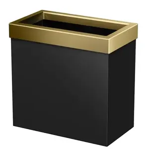 Cubo de basura de red de Metal hecho a mano de estilo moderno para uso en el aeropuerto, cesta de almacenamiento de residuos interior de alta calidad, caja con estructura de pie - Product Image 2
