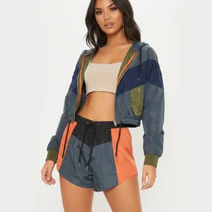 Women Unisex Streetwear Gym Breathable Waterproof Windbreaker Hooded Plus Size <b>Short</b> Sets 2 1 Spring Summer Lightweight Printed - Product Image 1