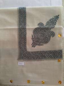 Premium Pashmina Turma chal bordado a mano estilo árabe Pañuelo cuadrado para hombres calidad similar Shahtoosh para invierno - Product Image 3