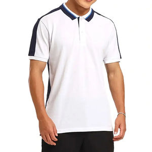 Polo à manches courtes pour homme avec logo personnalisé, rayures, séchage rapide, polo de golf, t-shirt, vente chaude, polo de golf de haute qualité - Product Image 1